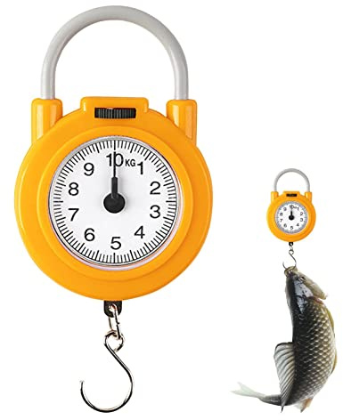 Pomrone Mano | Balanza Mano para Equipaje Viaje | Suministros ponderación Pantalla Esfera Transparente con Mango ABS portátil para Equipaje, Familia, Pesca, Cocina,
