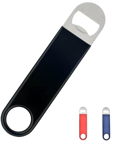 DOETYD Beer Bottle Opener Heavy Duty Stainless Steel Bartender Bar Blade Professional Beer Opener for Bar Restaurant and Kitchen Use, Black