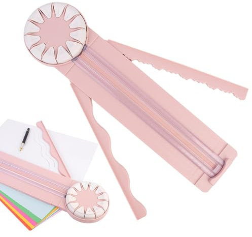 Papierschneider, 12-in-1 Papierkartenschneider, Schneidemaschine Papier Mit Schnittlinienführung Und Seitenlineal, Zick Zack Schneidwerkzeug, Für Fotokarten, Geschenkverpackungen, Scrapbooking