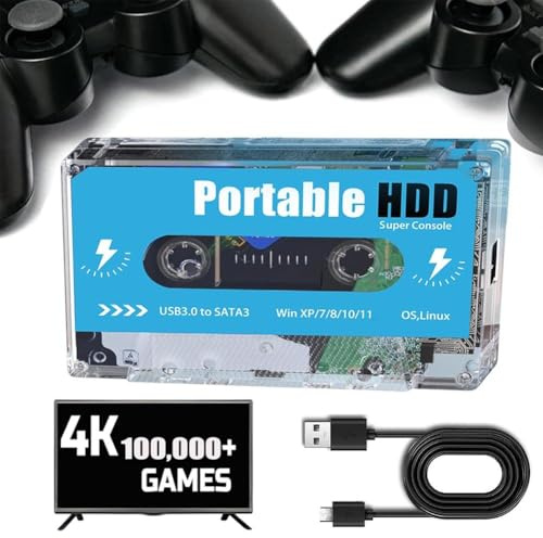 ZXCVWWE Kinhank Super Console 500g Gaming Hdd 100000 Jeux vidéo 70 émulateurs pour/mame/ss/naomi//ps1 Batocera Plug A9n5 O et