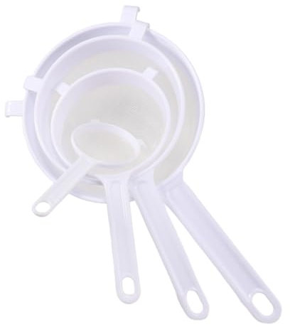 Tamiz de azúcar glas, tamiz de harina | Juego de tamiz de harina manual de 4 piezas. Tamiz de harina portátil, tamiz de cocina compacto para espolvorear el azúcar en polvo,