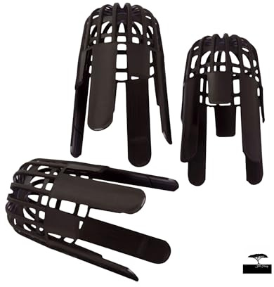 Pack of 3 Black Gutter Balloon Outlet Guards, Fits 68 mm Pipes - Keeps Downpipes Free from Blockages Caused by Leaves, Moss or Other Debris, Flexible and Easy to Fit