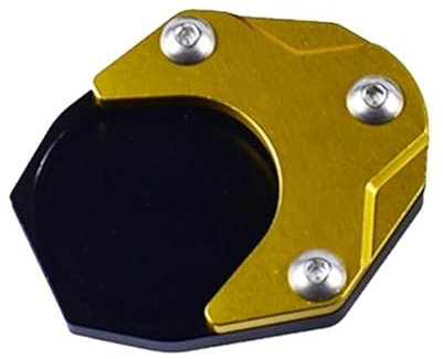 CRJIMX Universelle Seitenständer-Verlängerung Fuß Stützplatte Für Die Meisten Motorräder Dirtbikes Pitbikes Roller Usw Ständer(Gold)
