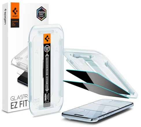 Spigen EZ Fit Sichtschutzfolie [2 Stück] für iPhone Air | Privacy Schutz, inklusive Installationskit, Kratzfest, Hüllenfreundlich, 9H Härte Folie
