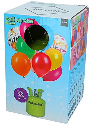 Botella de helio para aprox. 20 globos, globos de 210 litros (0,21 m³), decoración para fiestas