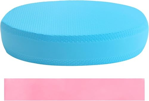 Cuscinetti ovali per bilanciamento in gommapiuma in elastomeri termoplastici morbidi e confortevoli per l'allenamento del corpo adatti per la casa il lavoro (blu)