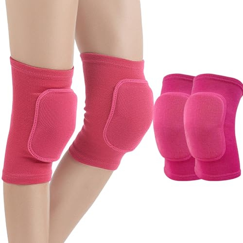 SSKHE Stretchy Dance Knee Pads for Volleyball Dance Yoga, 1 Pair Soft Brace Breathable Sleeve Protective Gear with Multi Color Choice for Women Men Teens, One Size Fits Most