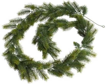 künstliche Tannengirlande (Weihnachtsgirlande) Spritzguss, 120 Tannenspitzen, ca. 175 cm, grün-leicht braun