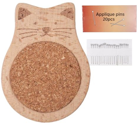 Nadelkissen aus Holz – niedlicher Nähnadelhalter für Bastelprojekte | Praktisches Strickzubehör mit stabilem Design, ideal für Heimnähen, Bettarbeit, Flicken, Sticken, Fädelarbeiten, Kleidungskreation