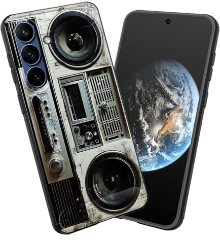 smauncucn for Galaxy S26 Plus Case,Soft TPU Slim Fashion Anti-Fingerprint Non-Slip Protective Phone Case Cover for Samsung Galaxy S26 Plus 6.7 inch 2026,Retro Boombox