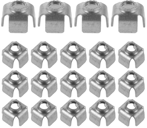 Veemoon Inserts Filetés M6 pour Tubes Carrés 15x15 Mm, Écrous à Souder en Tôle Métallique, 200 Pièces, Accessoires Industriels pour Assemblage et Réparation de Structures Métalliques