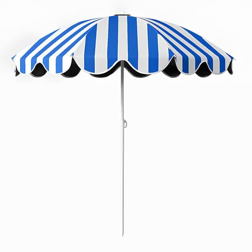 Ombrellone Da Spiaggia Portatile155 Cm, Leggero, Impermeabile Sunproof UV, Ombrelloni Da Tavolo Da Esterno Regolabili In Altezza Per Piscina, Patio, Campeggio, Viaggi O Ombra In Giardino(Blue)