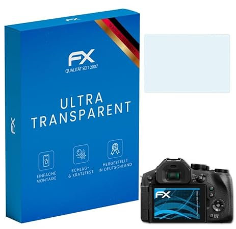 atFoliX Lámina Protectora de Pantalla compatible con Panasonic Lumix DMC-FZ300 Película Protectora, ultra transparente FX Protector Película (3X)