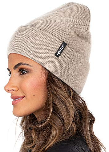 FURTALK Damen Cuffed Beanie Herren Mütze Unisex weiche warme Strickmütze