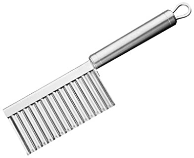 Taglia Patate Fritte Taglio del coltello a onda della patata 304 Acciaio inossidabile Wolf Tooth Pata Patata Chip Artifatto Coltello taglio Coltello Fancy Coltello Fritte Fritte Coltello Taglio Creati