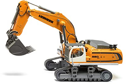 siku 6741, Liebherr R980 SME bandgrävare, Fjärrstyrd, 1:32, Styrs mha en mobil-app med ljud eller fjärrkontroll (ingår ej), Metall/Plast, Orange