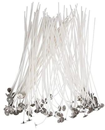 50pcs meches pour Bougies, mèches de Bougie en Coton de 10 cm, mèches en Coton Naturel pour la Fabrication de Bougies à Faire soi-même, Aromathérapie de Bougie DIY (50pcs * 10cm)