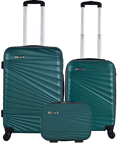 Juego de Maletas Rígidas 3 pzs. Maleta Cabina 56 cm, Maleta Mediana 66 cm, y Neceser 23 cm