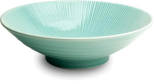 Luxus - Schale - Türkis - Edo Japan - Ø24,5 cm - Keramikschalen - Große Schüssel - Obstschale - Servierschale - Japanisches Geschirr