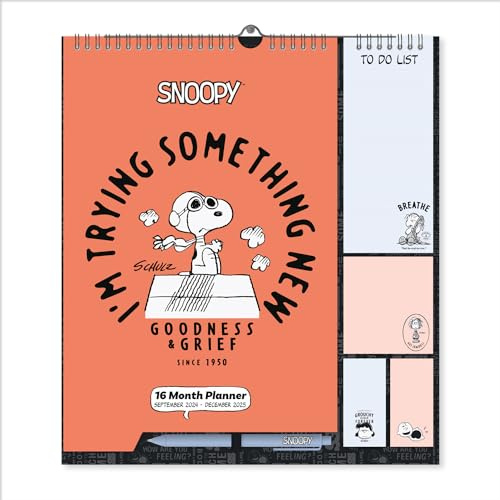 Grupo Erik Kalender 2025 Peanuts Snoopy Kalender 2025 Wandkalender 2025 - Familienplaner 2025 - Monatsplaner 2025 - Offizieller Snoopy Fanartikel