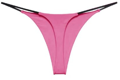 PRIOKNIKO Perizoma da Donna Mutandine da Donna Tipo Perizoma A Vita Bassa,Rosa,M