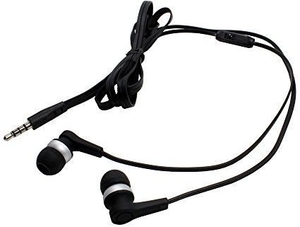 Mobile-Laden In Ear Stereo Headset kompatibel mit Doogee T10 W, 3,5mm Klinke, Stereo, inkl. Rufannahmetaste