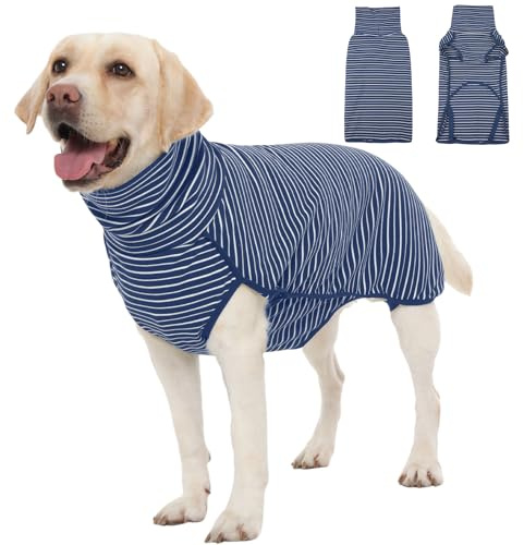 Hjyokuso Hundepullover XXXL, Warmer Fleece Hundemantel für kleine mittelgroße große Hunde, Leichter Wintermantel Hund, Weicher Hundepulli, Outdoor Hundejacke für kalte Tage – Blau