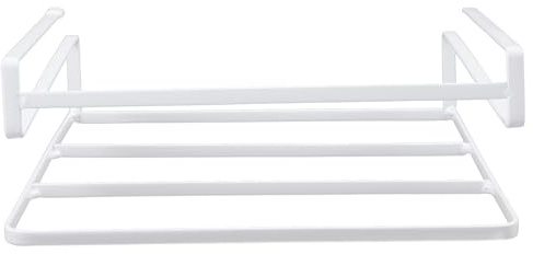 HOODANCOS Supporto Laptop da Scrivania in Bianco Mensola Sospesa Porta Libri e Organizer Sotto Tavolo per Dormitorio e Ufficio Scaffale Sottopiano Robusto e Facile da Installare