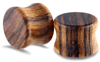 BWDHJLEY Plug Oreille 10mm Bois, Ecarteur Oreilles Homme en Bois Femme Piercing 2 Pièces