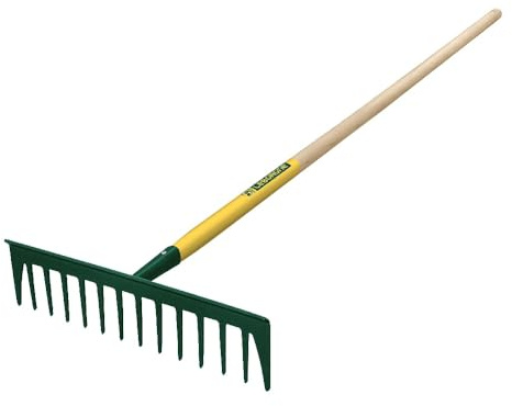 Leborgne- Râteau Batipro® Dents Droites – Outil Professionnel BTP et voirie – Acier trempé Haute résistance – Douille renforcée – Nivellement et ratissage sols