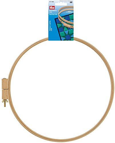 Prym Quilting Hoop with Screw, Wood, Beige, 42 x 41.5 x 2.7 cm