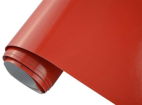 Neoxxim 23.32€/m2 Premium Auto Folie - GLÄNZEND ROT Glanz ROT 50 x 150 cm - blasenfrei mit Luftkanälen ca. 0,15mm dick Folierung folieren bekleben