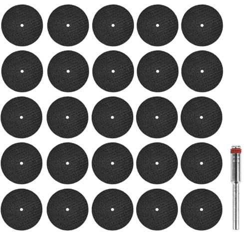 Resin Cutting Wheel 32mm Rotary Tool Cutting Disc Fiberglass Reinforced Cut-Off Discs Kit for Grinding (100PCS Cutting Wheels + 1PCS 36mm Mandrel)