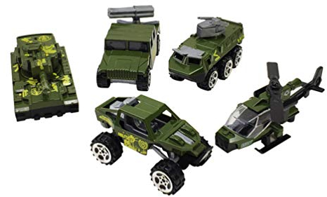 NUOBESTY 5pcs Militärfahrzeuge Spielzeug Auto Hubschrauber Tank Modell Kinder Kleinkinder Spielzeug Geschenk Mikrolandschaft Desktop Dekoration Modellbausatz