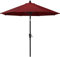 MasterCanopy 270 cm Sonnenschirm neigungsverstellbar, mit 8 Rippen und Kurbel, für Patio, Garten, Terrasse, Markt, Burgund