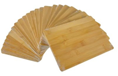 Set of 24, 8X6 Bulk Wholesale Plain Blank Bamboo Cutting Boards, Mini Wood Charcuterie Platter, Serving Tray, Hot Mat for Customized, Personalized Engraving, Wall Art, Table Decor