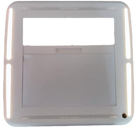 Maxxair Maxxshade - Innenrahmen mit LED - Verdunkelungsrollo für Maxxfan Deluxe Dachluke 35x35 & 40x40 cm - Rollo für Wohnmobil Dachfenster Dachluke - weiß