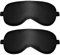 Set di 2 mascherine da notte, maschera da notte per dormire in seta morbidissima, maschera per occhi e dormire antiluce con cinturino elastico regolabile (nero)