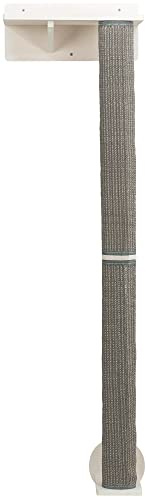TRIXIE Wand-Set 1, Stamm mit Wandhaltern, 35 × 130 × 25 cm, weiß/grau
