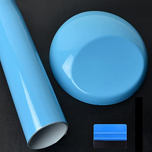 NewL Hochglanz-Vinylfolie, selbstklebend, Luftabgabe, für den Außenbereich geeignet, für den Automobilbereich, Hellblau, 30 x 150 cm