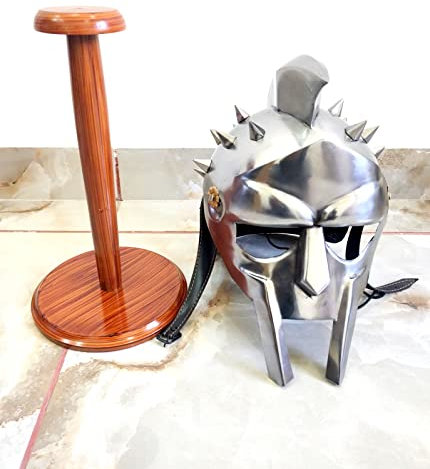 Vimal nautisk silver medeltida Maximus Decimus hjälm rustning gladiator filmhjälm riddare romersk spartan hjälm storlek 69 cm