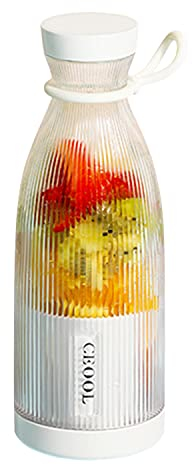 Petalum Mélangeur Bouteille Presse-agrume Electrique Mixeur Smoothie Portable Chargement USB Mini Blender Bouteille Mélange Fruits Multifonction Extracteur de Jus à 300 ML pour Boisson (opaque)