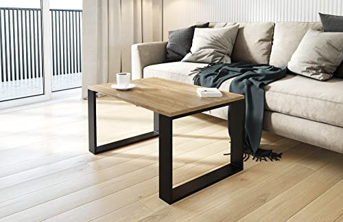 AKKE Couchtisch Wohnzimmertisch Beistelltisch Tisch Für Wohnzimmer Ancient Oak 60 x 60 x 45