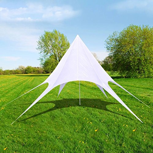 Homgoday Tonnelle de jardin hexagonale - Tente de réception - Tente de réception - Tente de jardin - Tente de fête - Tente de jardin - Tente de bière - Tente étoile - Protection UV - Étoile - 10 m