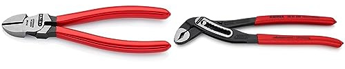 Knipex Seitenschneider schwarz atramentiert, mit Kunststoff überzogen 160 mm 70 01 160 EAN & Alligator, Wasserpumpenzange | Rohrzange, Chrom-Vanadium, atramentiert, 250 mm, 88 01 250