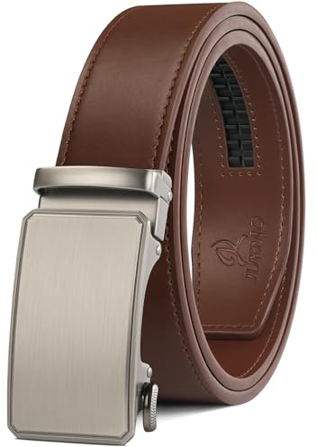 JUKMO Gürtel Herren, Ledergürtel Ratsche Automatikschließe, 35mm Breit Gürtel