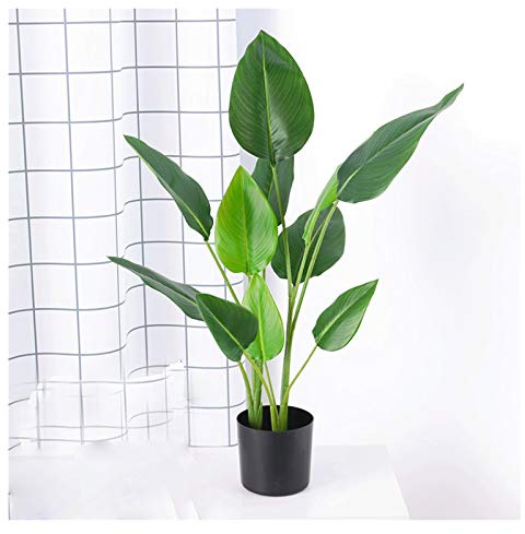 Bonsai Artificial Planta de simulación Viajero Plátano Fallo Verde Potted, for Sala de Estar Interior/Exterior Decoración de Esquina de balcón, 30.71 Pulgadas, una Pieza. para la Oficina en casa