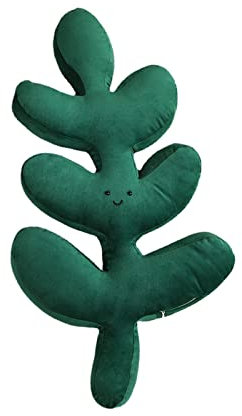 SUNFECILI Monstera Blatt Kissen, Schildkröte Rücken Bambus Sofa Kissen Kissen Kissen Blatt Plüsch Kissen, Grünes Tropisches Blatt Kissen für Sofa Couch Kreativ Geformt Natur Grün Kissen