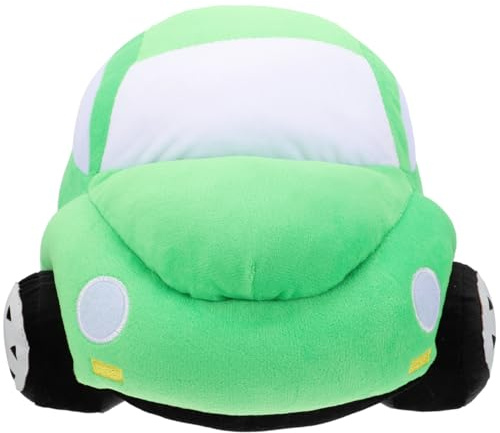 MAGICLULU Cuscino Bambino Auto Cartoon Verde 40cm in Peluche Corto | Imbottitura in Pp, Morbido Tocco, Decorazione Stanza e Accessorio per Divano
