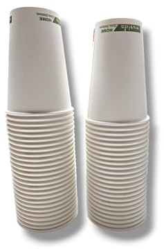 Terryshop74 Lot de 100 gobelets en papier biodégradable XXXL 300 ml pour boissons froides chaudes The et Cappuccino Bière